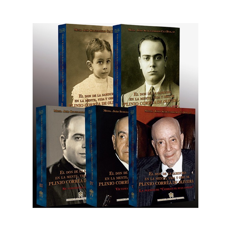 El don de la sabiduría en la mente, vida y obra de Pilinio Correa de Oliveir - Pack con Volúmenes I, II, III, IV y V